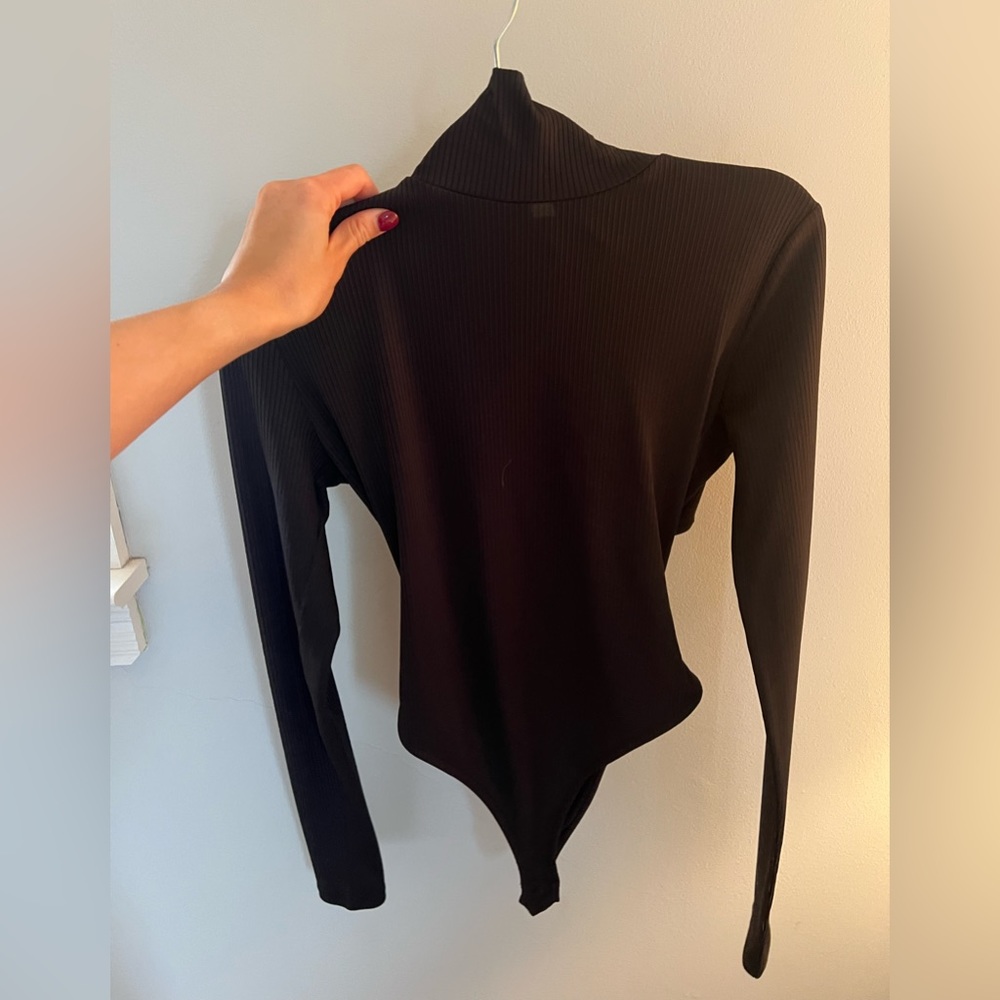 Black Open Back Bodysuit